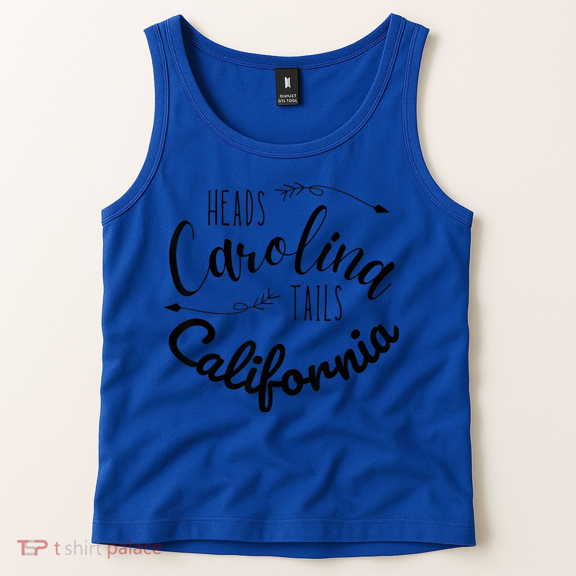 Heads Carolina Tail California Western Summer Beach Paradise Tank Top