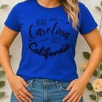 Heads Carolina Tail California Western Summer Beach Paradise Women's T-Shirt thumb 2