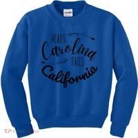Heads Carolina Tail California Western Summer Beach Paradise Kids Sweatshirt thumb 0