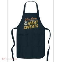 Here Come The Meat Sweats Funny Thanksgiving Apron thumb 0