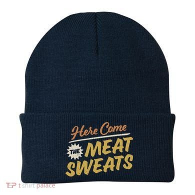 Here Come The Meat Sweats Funny Thanksgiving Beanie
