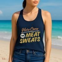 Here Come The Meat Sweats Funny Thanksgiving Women's Tank Top thumb 2
