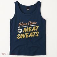 Here Come The Meat Sweats Funny Thanksgiving Tank Top thumb 2