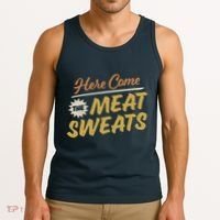 Here Come The Meat Sweats Funny Thanksgiving Tank Top thumb 3