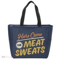 Here Come The Meat Sweats Funny Thanksgiving Tote Bag thumb 0