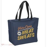 Here Come The Meat Sweats Funny Thanksgiving Tote Bag thumb 2