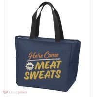 Here Come The Meat Sweats Funny Thanksgiving Tote Bag thumb 3