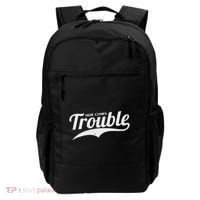 Here Comes Trouble Funny Trouble Maker Backpack thumb 0