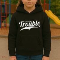 Here Comes Trouble Funny Trouble Maker Kids Hoodie thumb 3