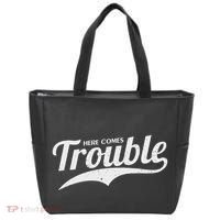 Here Comes Trouble Funny Trouble Maker Tote Bag thumb 0