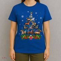 Horses Christmas Tree Lights Funny Horse Lovers Xmas Gift T-Shirt thumb 4