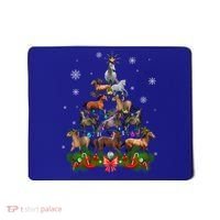Horses Christmas Tree Lights Funny Horse Lovers Xmas Gift Mousepad thumb 0