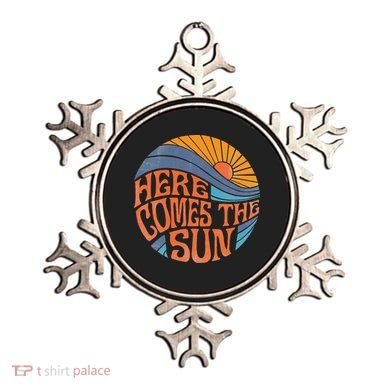 Here Comes The Sun Vintage Retro Sixties Surf Summer Beach Ornament