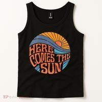 Here Comes The Sun Vintage Retro Sixties Surf Summer Beach Tank Top thumb 2