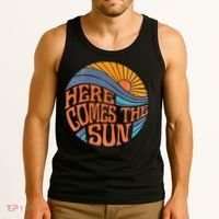 Here Comes The Sun Vintage Retro Sixties Surf Summer Beach Tank Top thumb 3