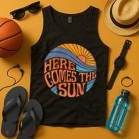 Here Comes The Sun Vintage Retro Sixties Surf Summer Beach Tank Top thumb 4