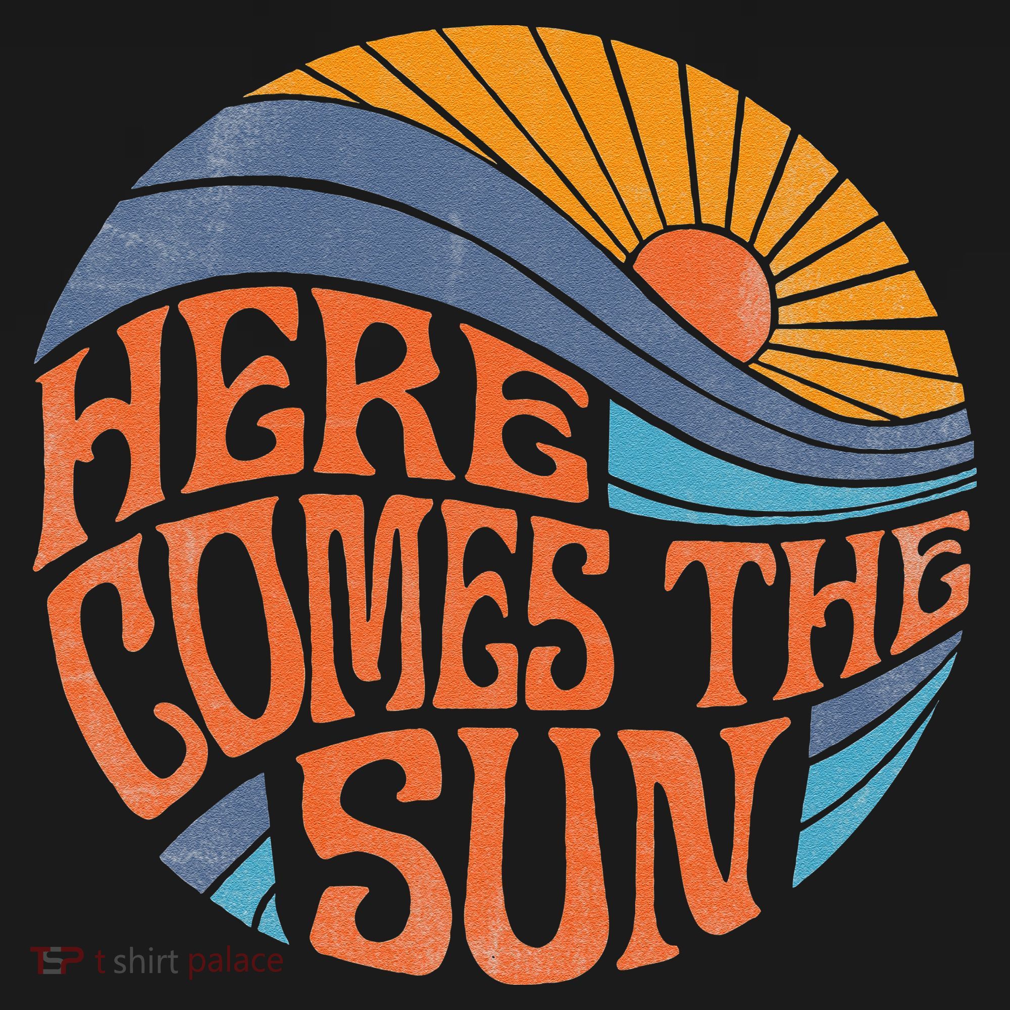 Here Comes The Sun Vintage Retro Sixties Surf Summer Beach Tank Top