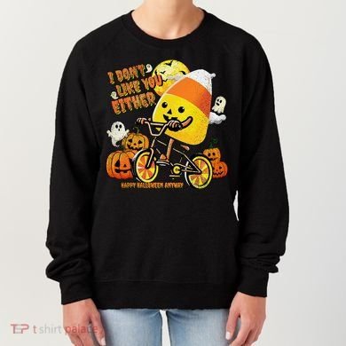 Halloween Costume Team Candy Corn I DonT Like You Either Women's Sweatshirt