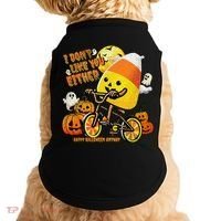 Halloween Costume Team Candy Corn I DonT Like You Either Doggie Tank thumb 0