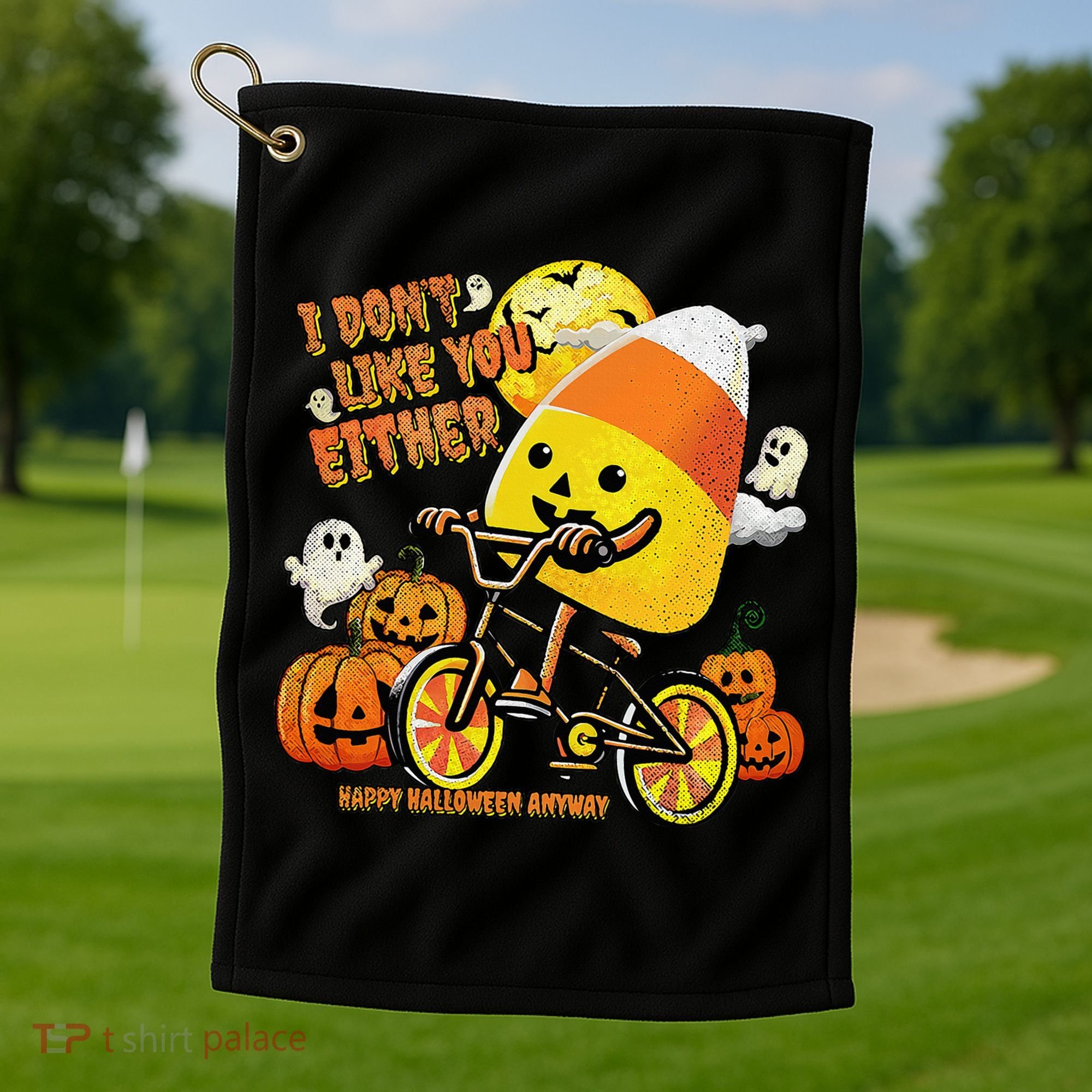 Halloween Costume Team Candy Corn I DonT Like You Either Golf Towel