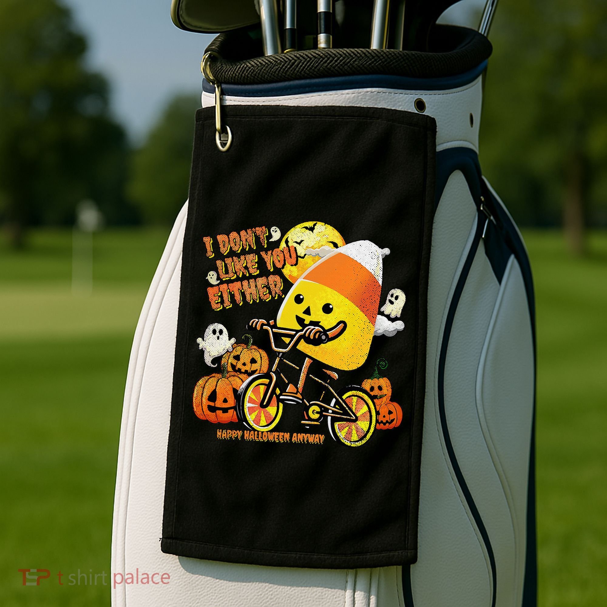 Halloween Costume Team Candy Corn I DonT Like You Either Golf Towel