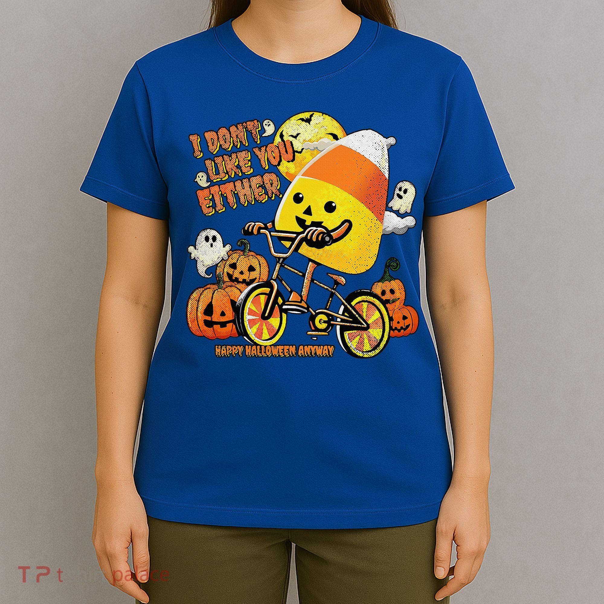 Halloween Costume Team Candy Corn I DonT Like You Either T-Shirt