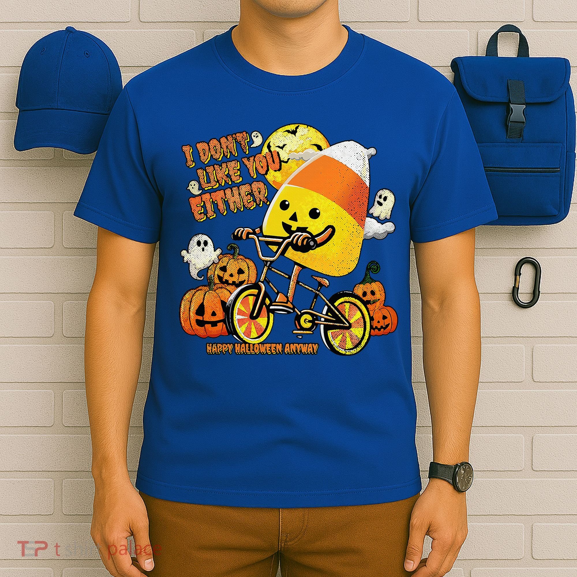 Halloween Costume Team Candy Corn I DonT Like You Either T-Shirt