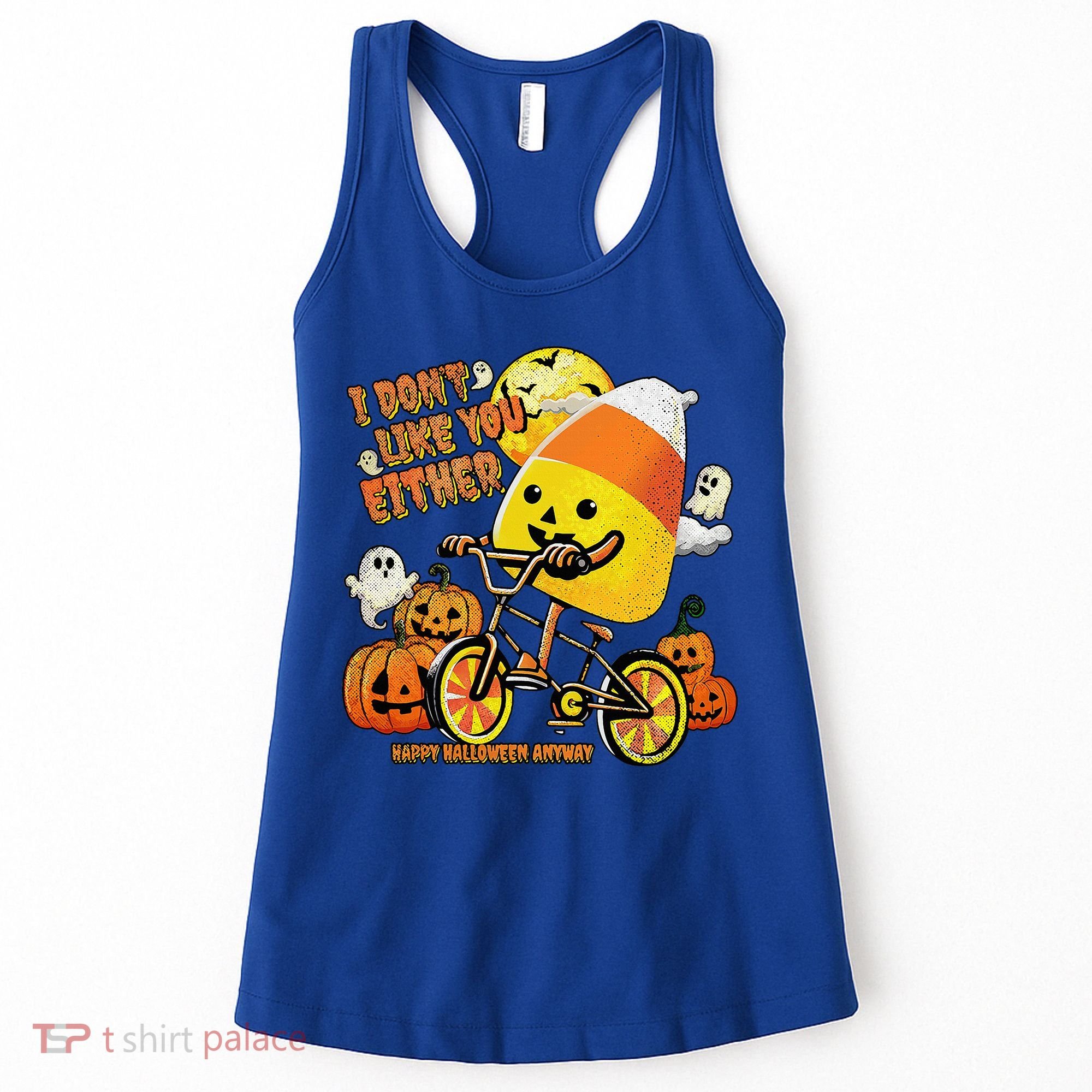 Halloween Costume Team Candy Corn I DonT Like You Either Women's Tank Top