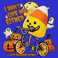 Halloween Costume Team Candy Corn I DonT Like You Either Women's Tank Top thumb 5