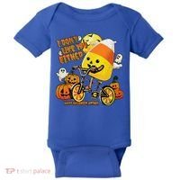 Halloween Costume Team Candy Corn I DonT Like You Either Baby Bodysuit thumb 0