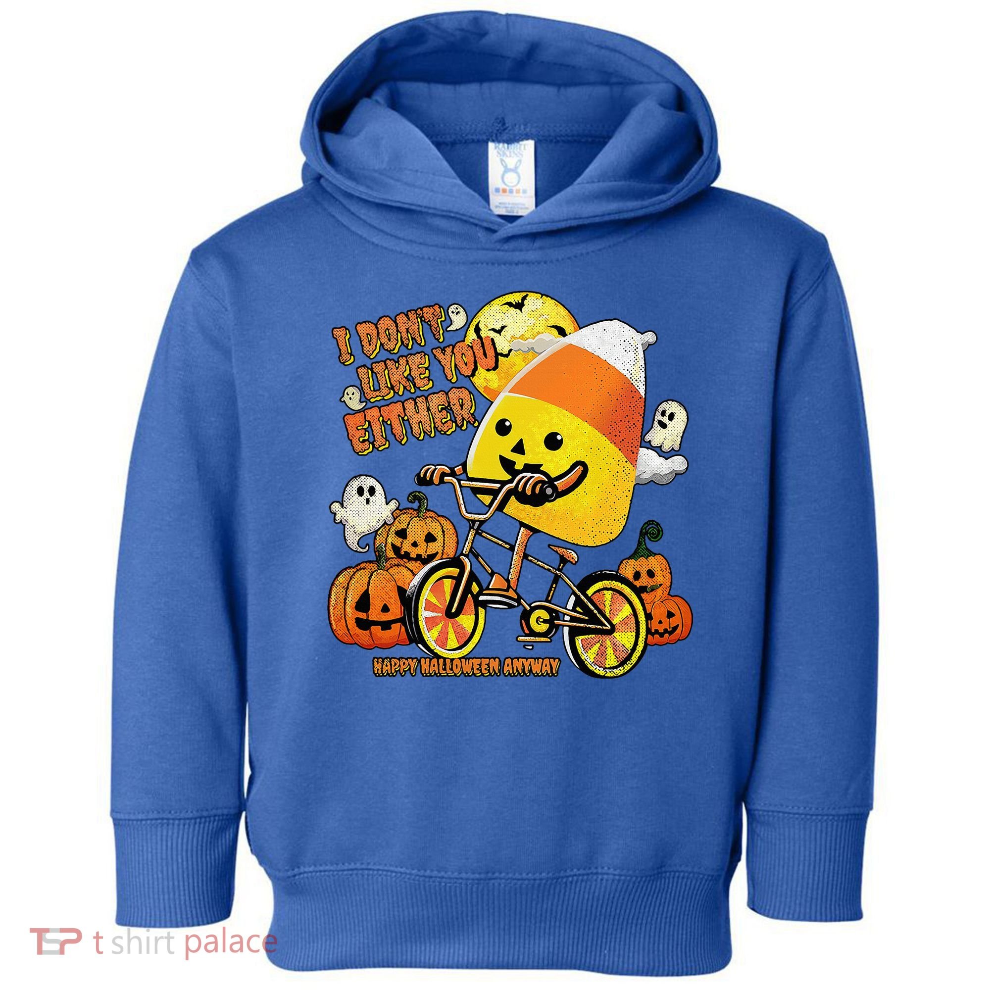 Halloween Costume Team Candy Corn I DonT Like You Either Toddler Hoodie