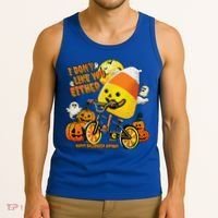 Halloween Costume Team Candy Corn I DonT Like You Either Tank Top thumb 3