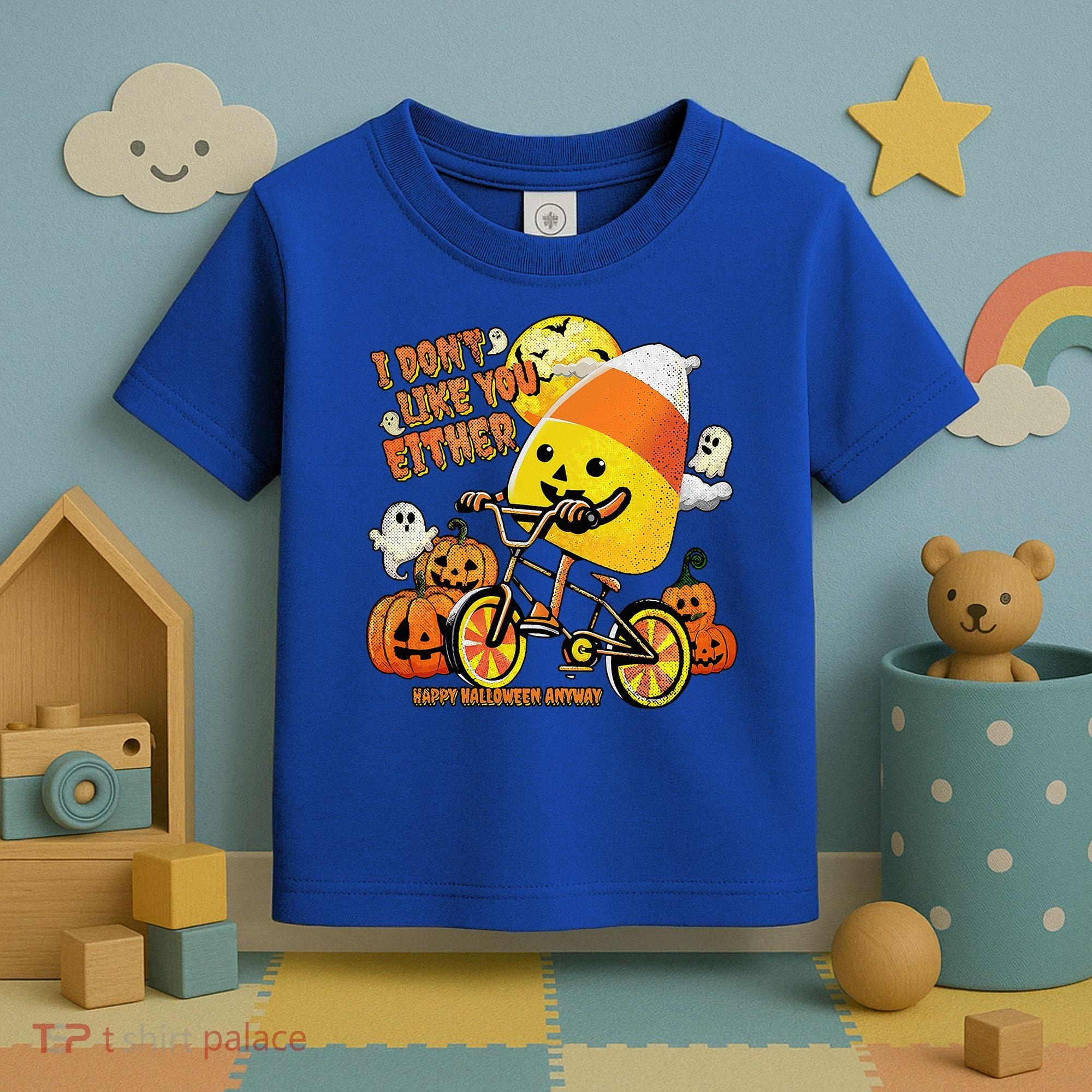 Halloween Costume Team Candy Corn I DonT Like You Either Toddler T-Shirt