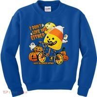 Halloween Costume Team Candy Corn I DonT Like You Either Kids Sweatshirt thumb 0