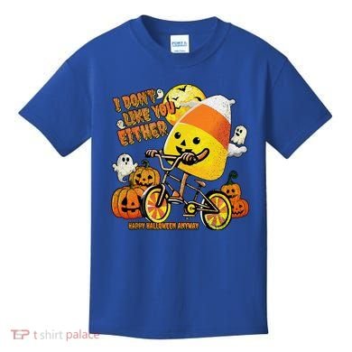 Halloween Costume Team Candy Corn I DonT Like You Either Kids T-Shirt