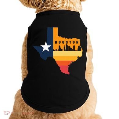 Houston City Texas Map Patriotic Texan Doggie Tank