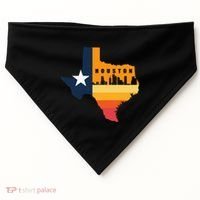 Houston City Texas Map Patriotic Texan USA-Made Doggie Bandana thumb 0