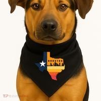 Houston City Texas Map Patriotic Texan USA-Made Doggie Bandana thumb 1