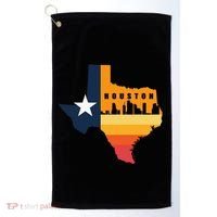 Houston City Texas Map Patriotic Texan Golf Towel thumb 0
