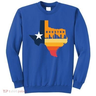 Houston City Texas Map Patriotic Texan Sweatshirt