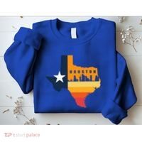 Houston City Texas Map Patriotic Texan Sweatshirt thumb 2