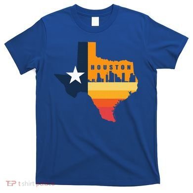 Houston City Texas Map Patriotic Texan T-Shirt