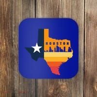 Houston City Texas Map Patriotic Texan Coaster thumb 0