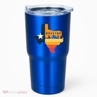 Houston City Texas Map Patriotic Texan Tumbler thumb 0