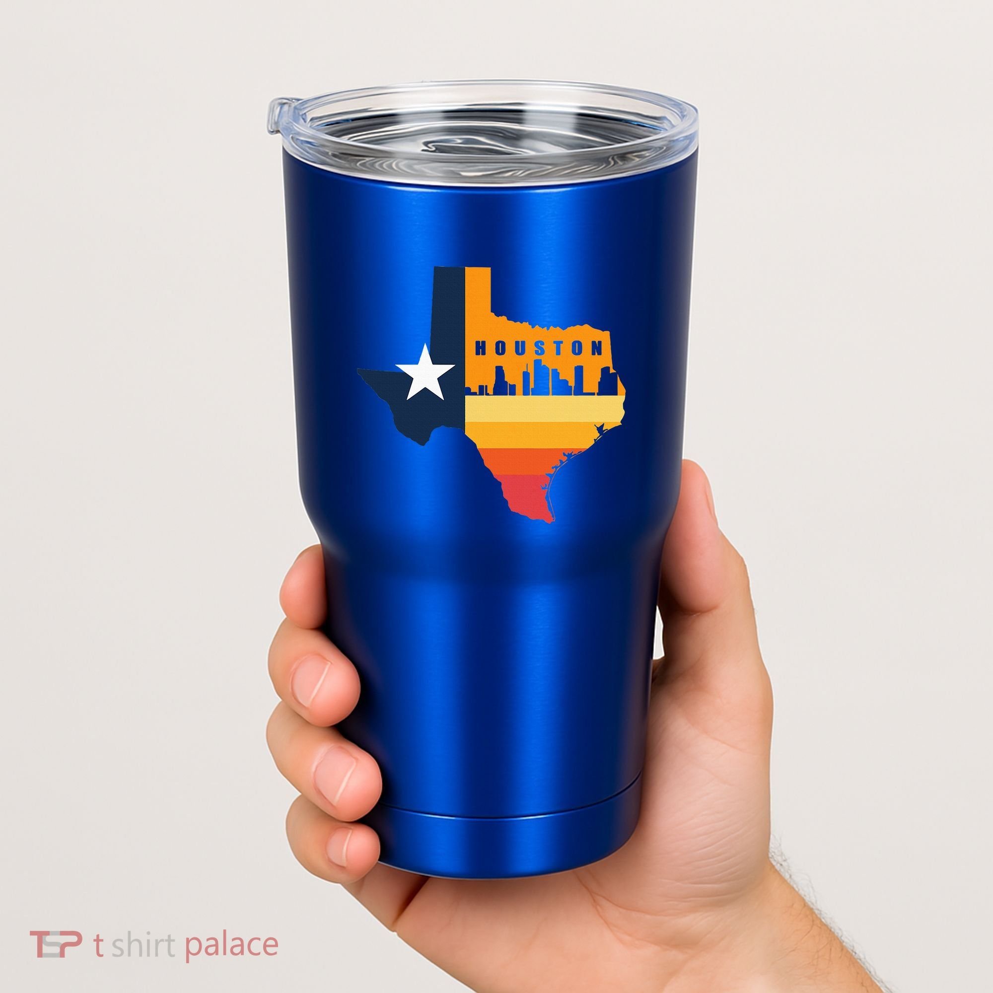 Houston City Texas Map Patriotic Texan Tumbler
