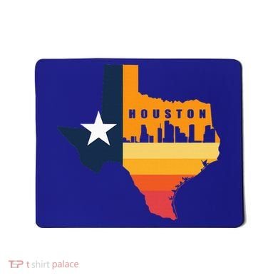 Houston City Texas Map Patriotic Texan Mousepad