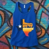 Houston City Texas Map Patriotic Texan Women's Tank Top thumb 3