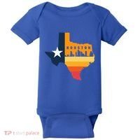 Houston City Texas Map Patriotic Texan Baby Bodysuit thumb 0