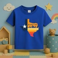 Houston City Texas Map Patriotic Texan Toddler T-Shirt thumb 3