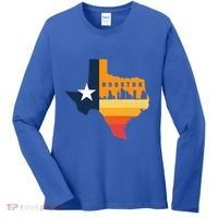 Houston City Texas Map Patriotic Texan Women's Long Sleeve Shirt thumb 0